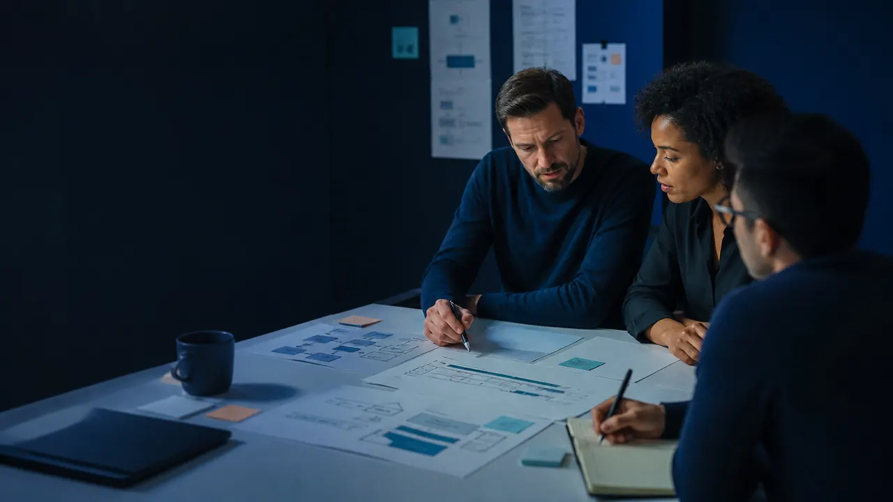 Un equipo valida un plan técnico, sus evidencias y el siguiente paso.